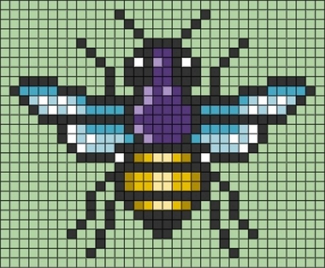 Detailed Hornet Perler Bead Pattern