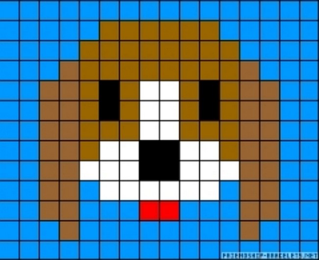Dog Emoji Perler Bead Pattern