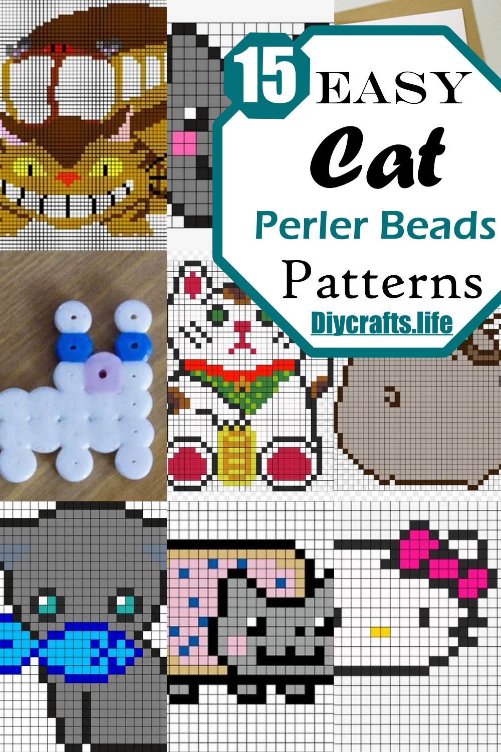 Easy Cat Perler Beads Patterns 1