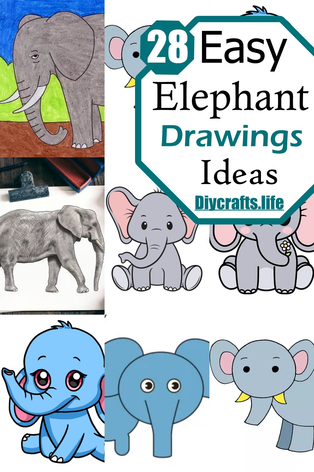 Easy Elephant Drawings Ideas