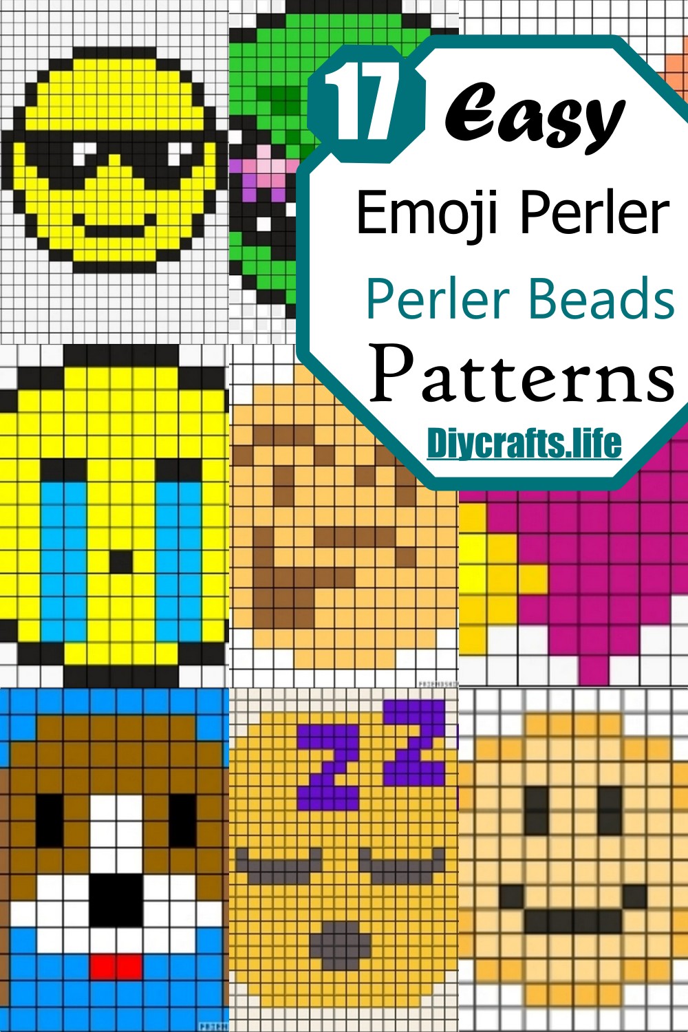Easy Emoji Perler Bead Patterns