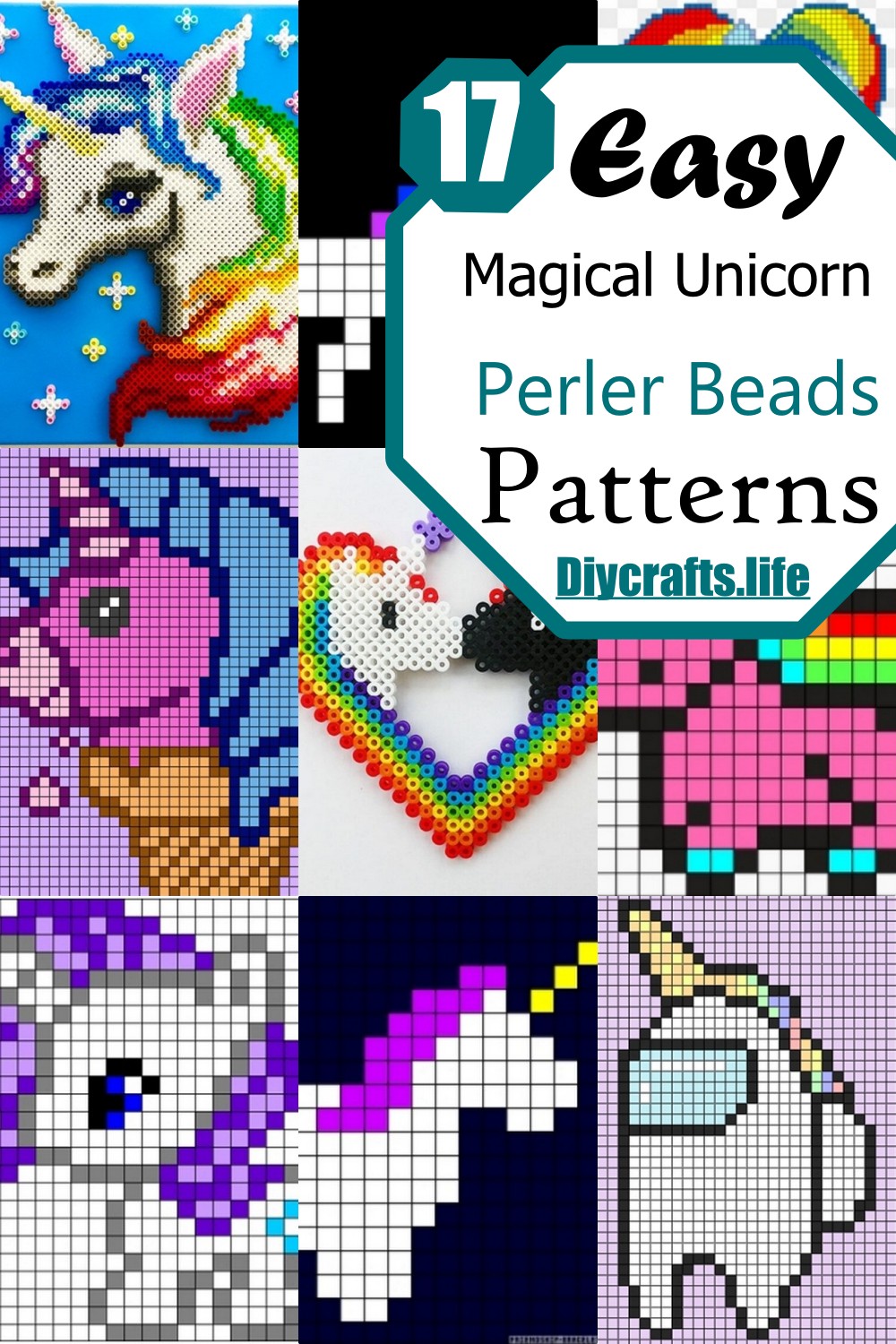 Easy Magical Unicorn Perler Beads Patterns