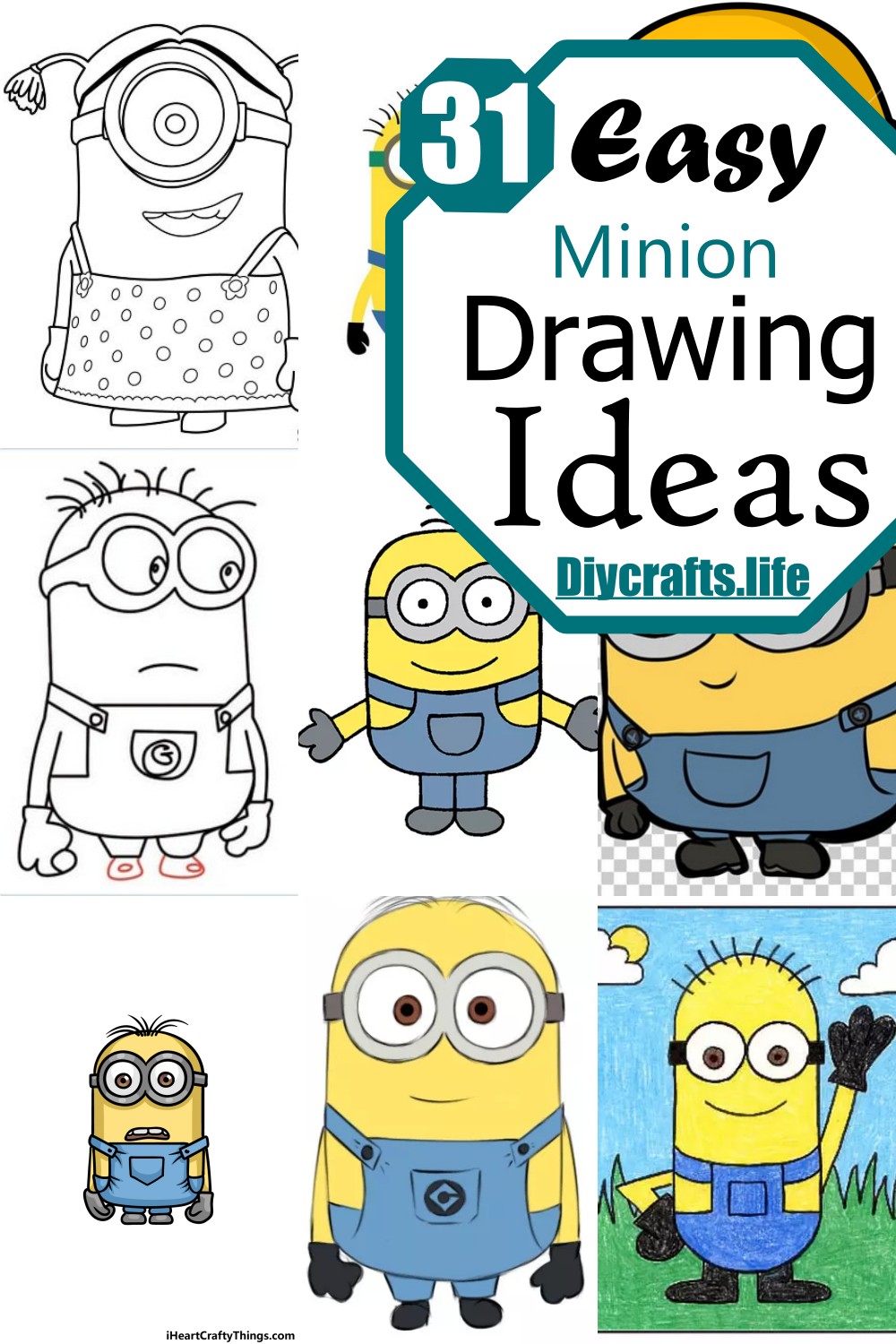 How to Draw Bob Kevin and Stuart from The Minions Movie in Simple Drawing  Tutorial | How to Draw Dat