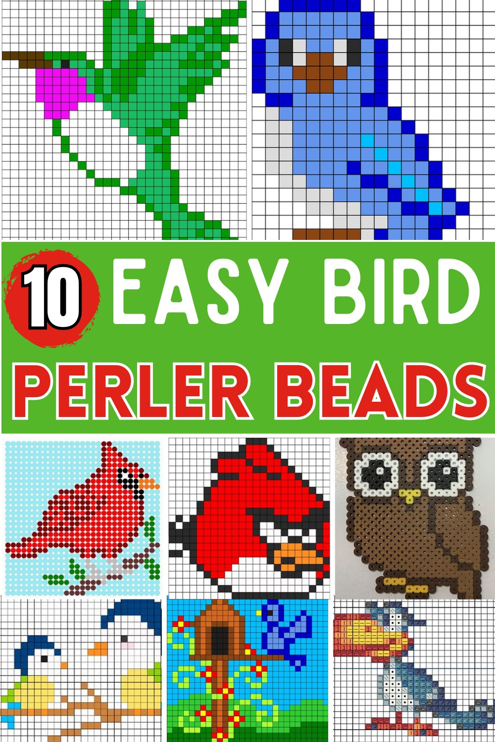 Easy Perler Bead Bird Patterns