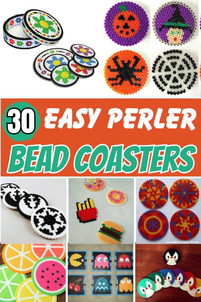 30 Easy Perler Bead Coasters For Table Setting DIY Crafts