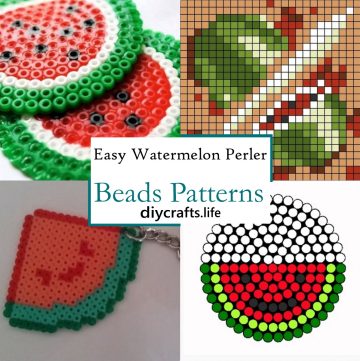 Easy Watermelon Perler Beads Patterns 1