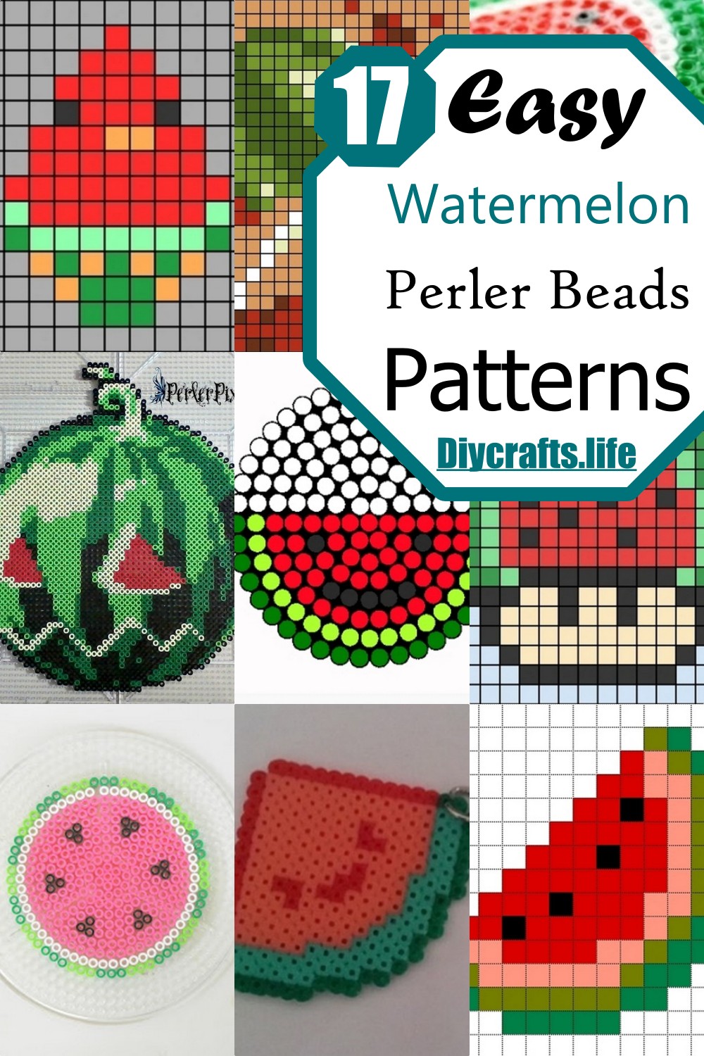 Easy Watermelon Perler Beads Patterns
