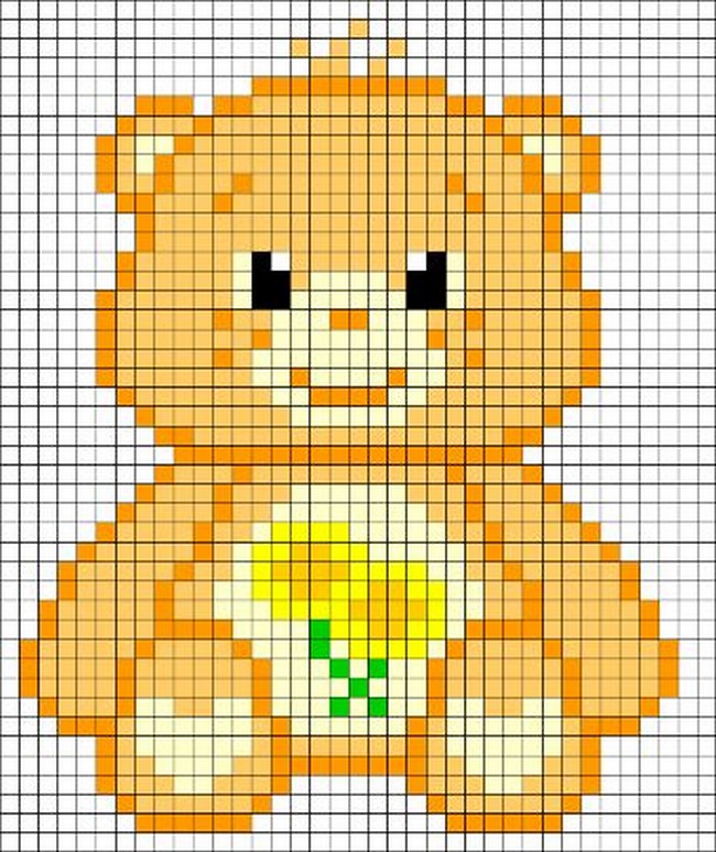 Friend Bear Perler Bead Pattern