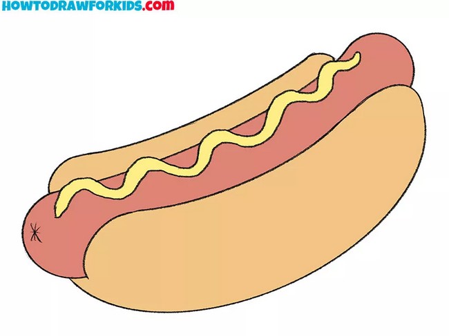 Hotdog Sandwich Drawing
