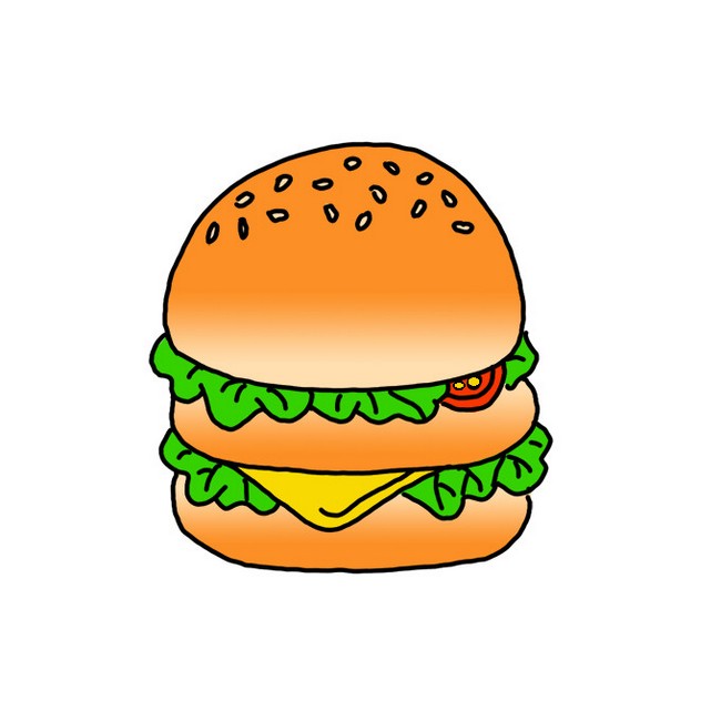 How To Draw A Burger 1