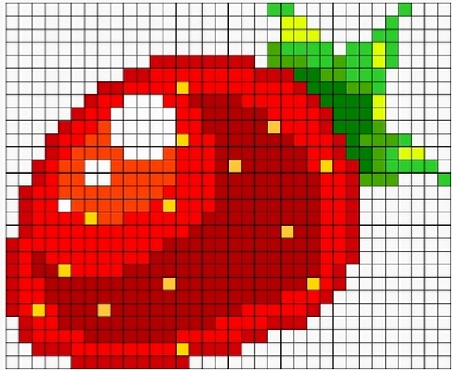 Huge Strawberry Fuse Beads Pattern