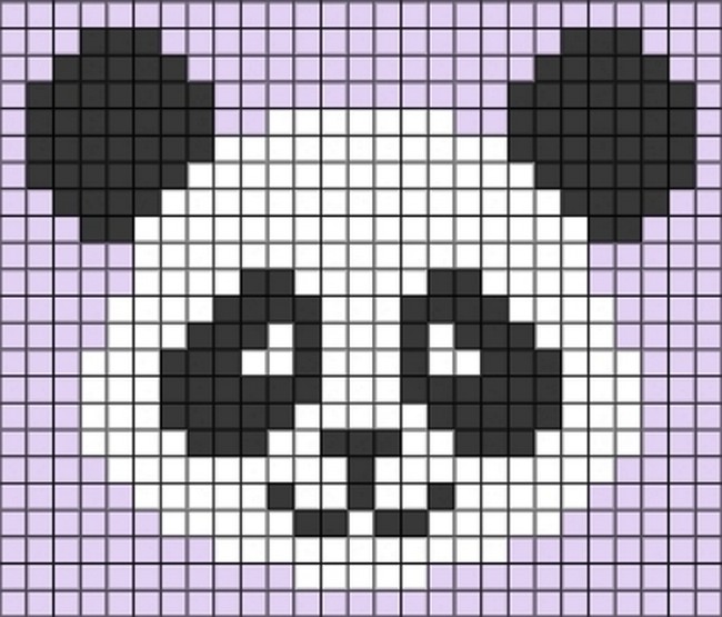 Large Panda Face Pattern