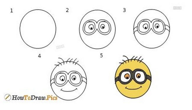 Minion Face Drawing