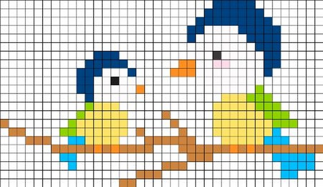 Mommy And Baby Bird Pattern
