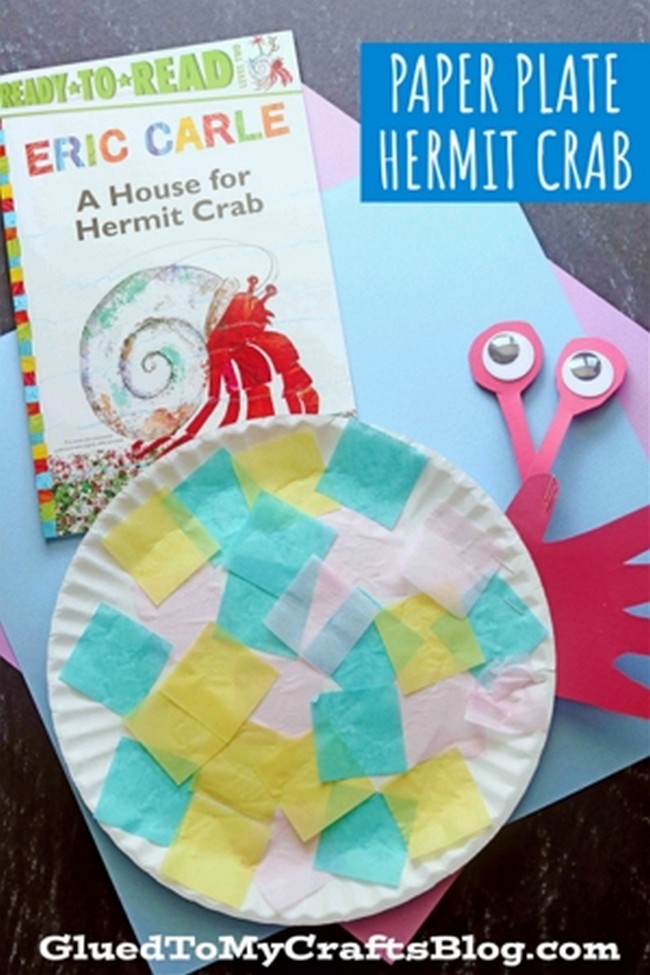 Paper Plate Hermit Crab Craft