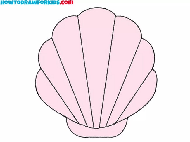 Pink Seashell Drawing
