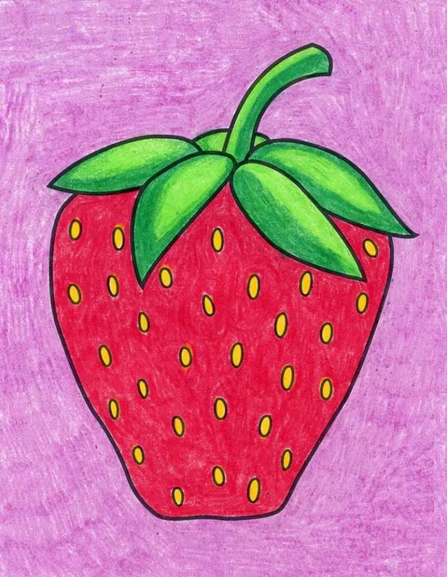 Pretty Strawberry Drawing