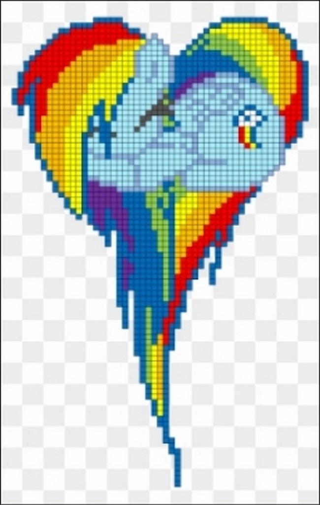 Rainbow Dash Pattern for the Dedicated Perler Fan