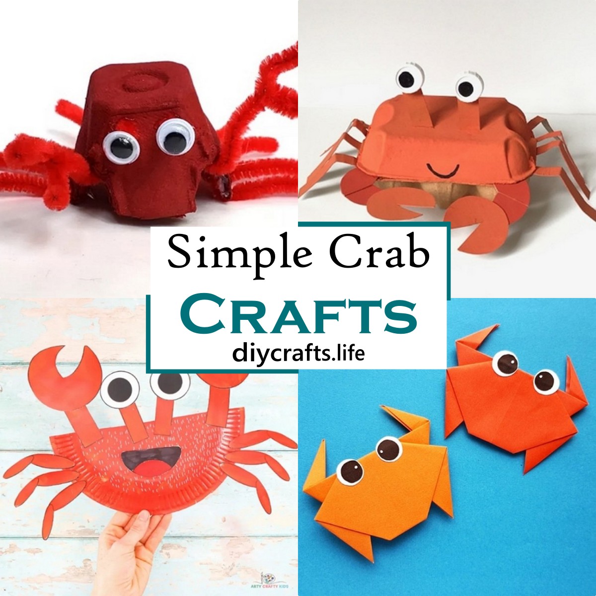 Cute and Easy Origami Crab Craft for Kids