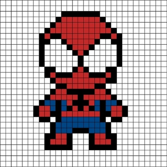 Simple Spider Man Perler Bead Pattern