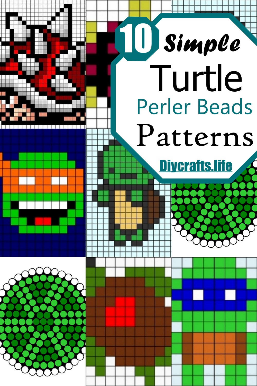 Simple Turtle Perler Beads Patterns