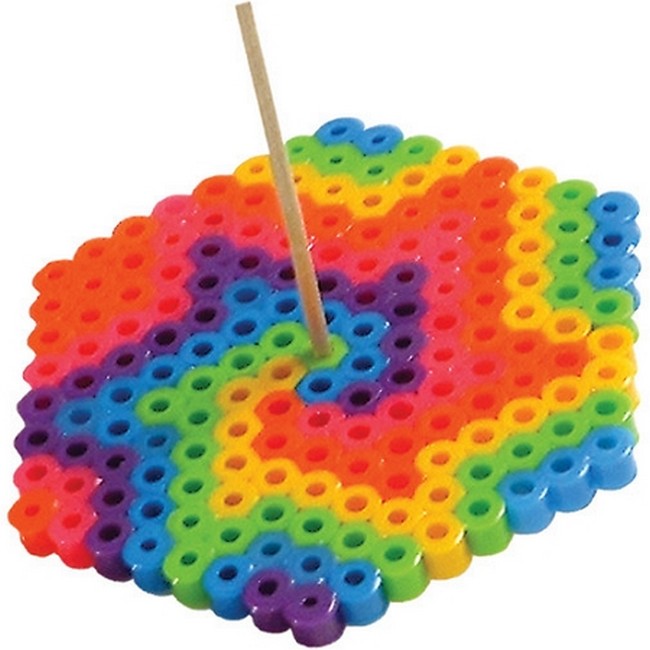 Spinning Top Project In Hexagon Perler Bead