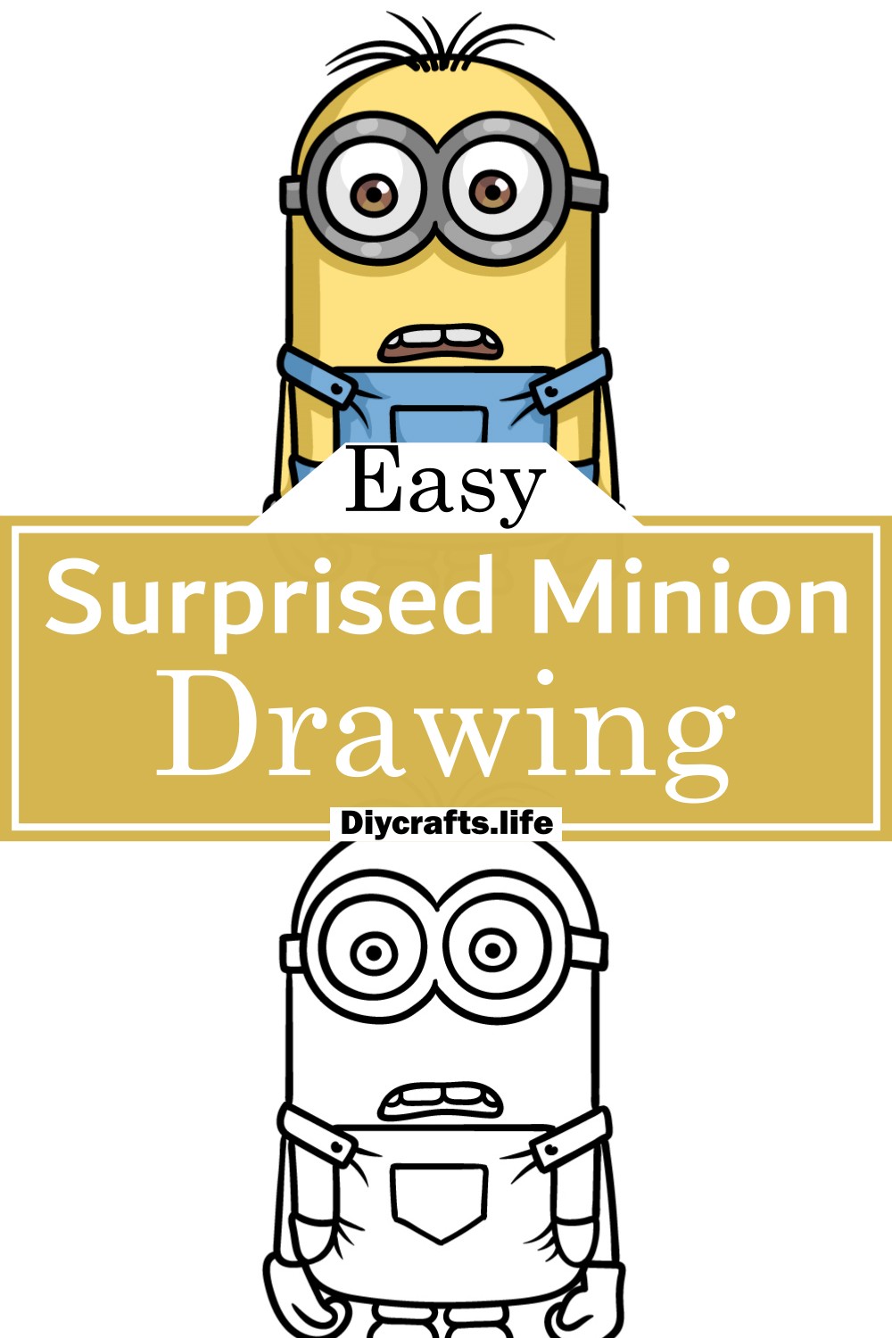 Surprised Minion Drawing