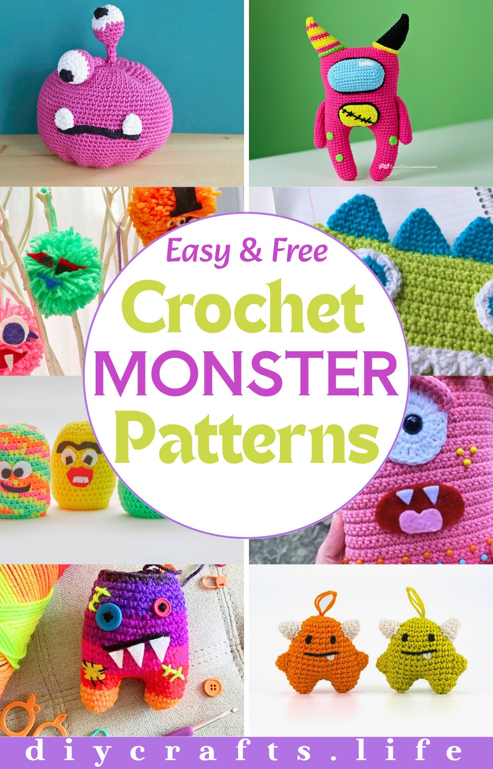 24 Free Crochet Monster Patterns - Amigurumi Ideas