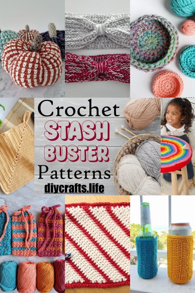 20 Crochet Stash Buster Patterns For Left Over Yarn - DIY Crafts