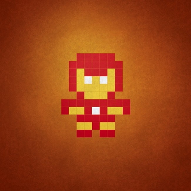 Iron Man Perler Bead Pattern