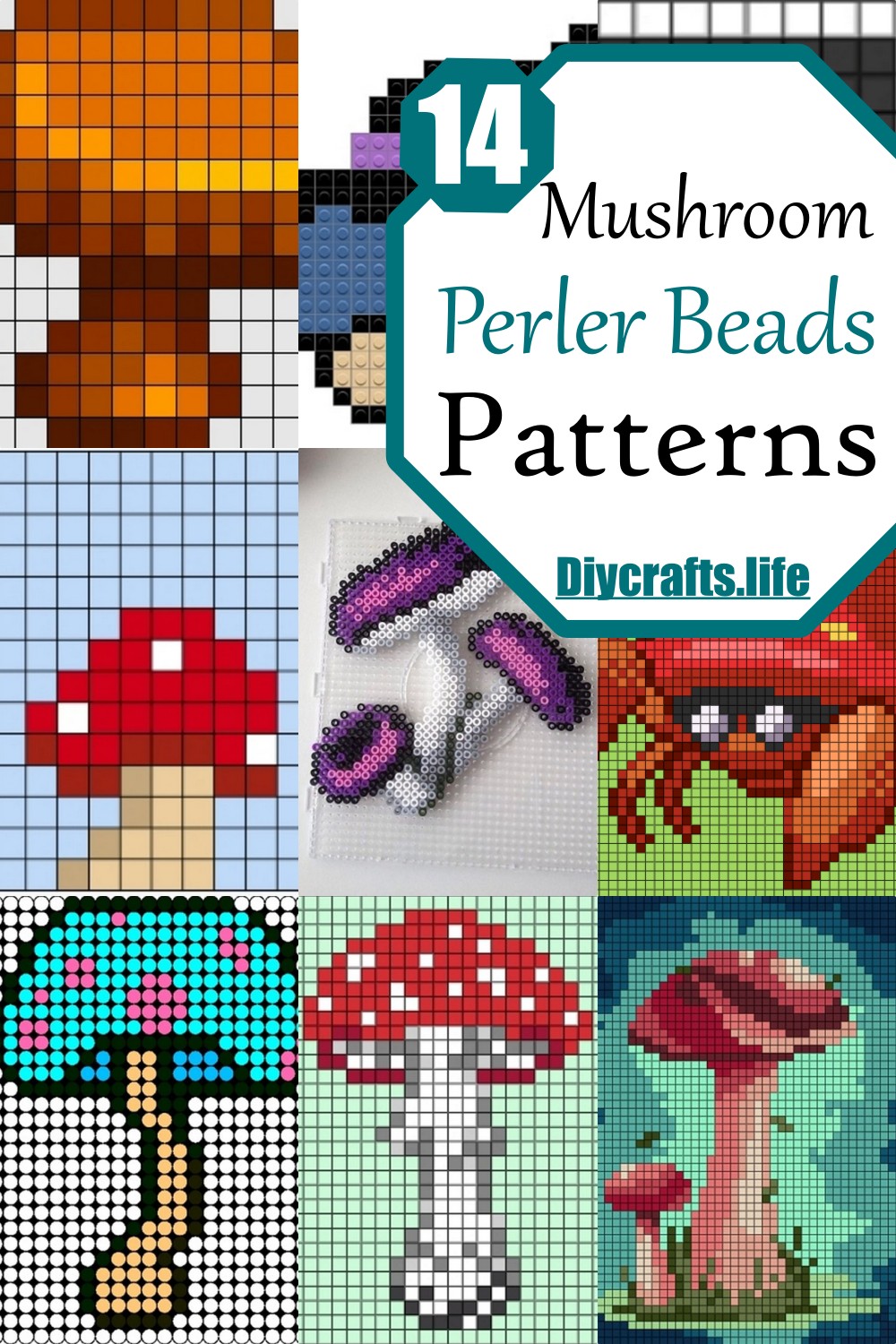 Mushroom Perler Beads Patterns