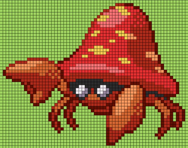 Parasect Perler Bead Pattern