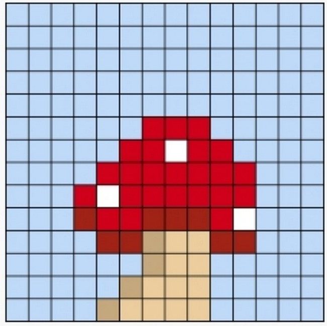 Small Red Mushroom Pattern