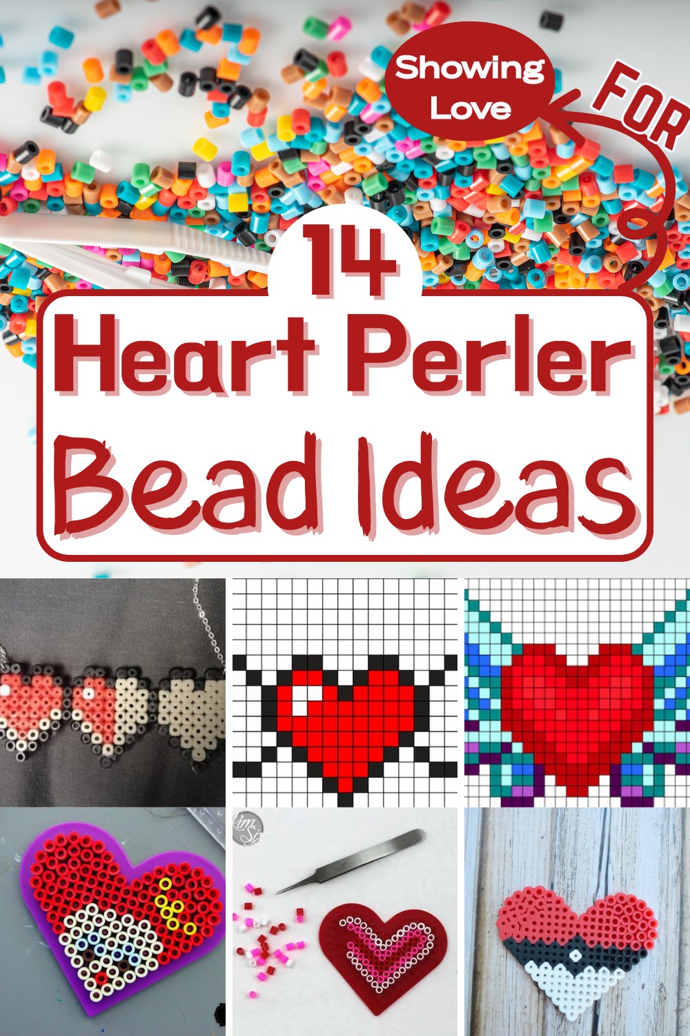 14 Heart Perler Bead Patterns For Showing Love