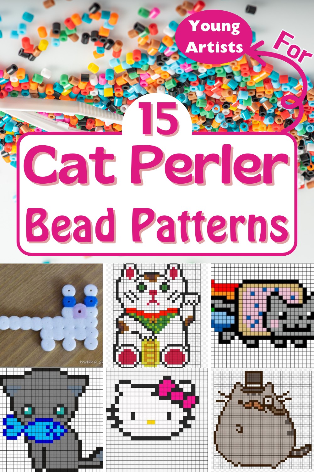 15 Cat Perler Beads For Young Artists - DIY Crafts