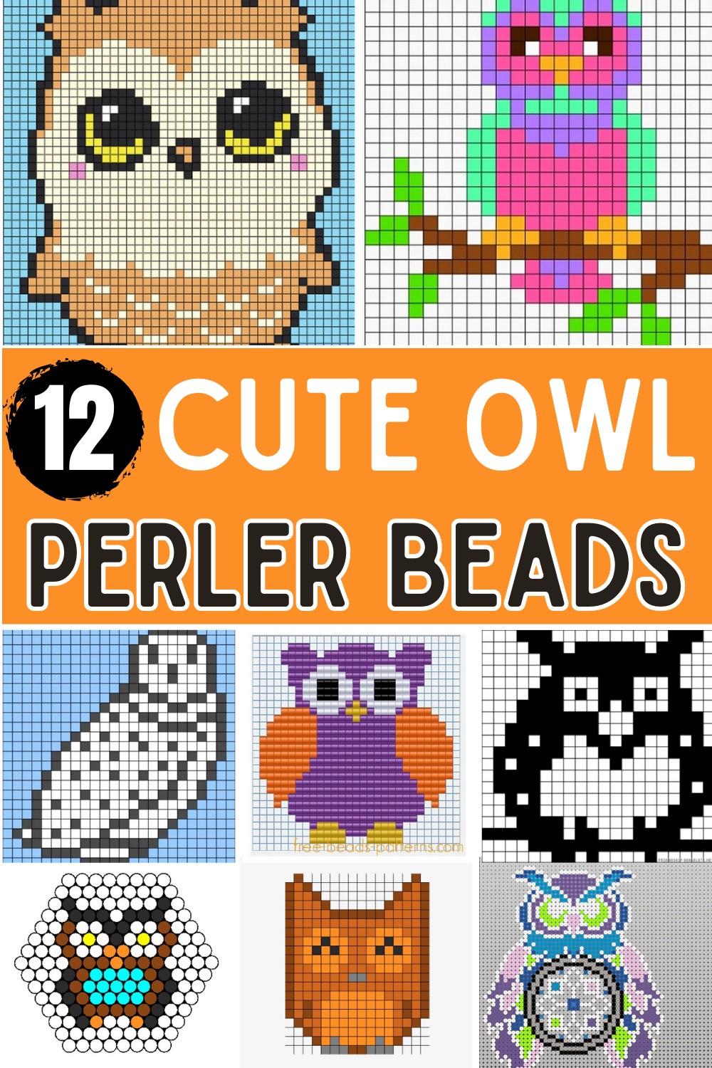 Cute Owl Perler Beads