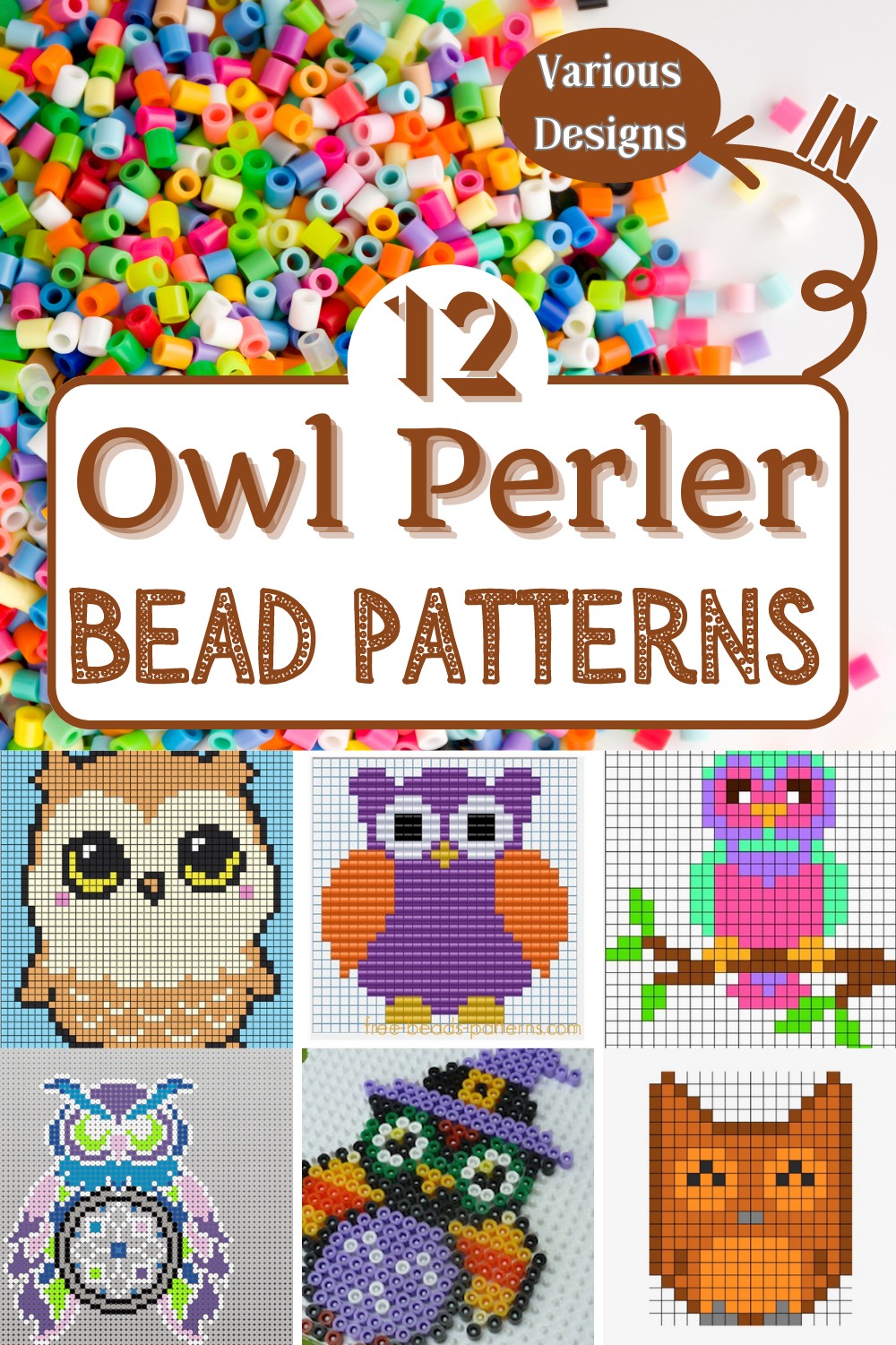 12 Cute Owl Perler Beads