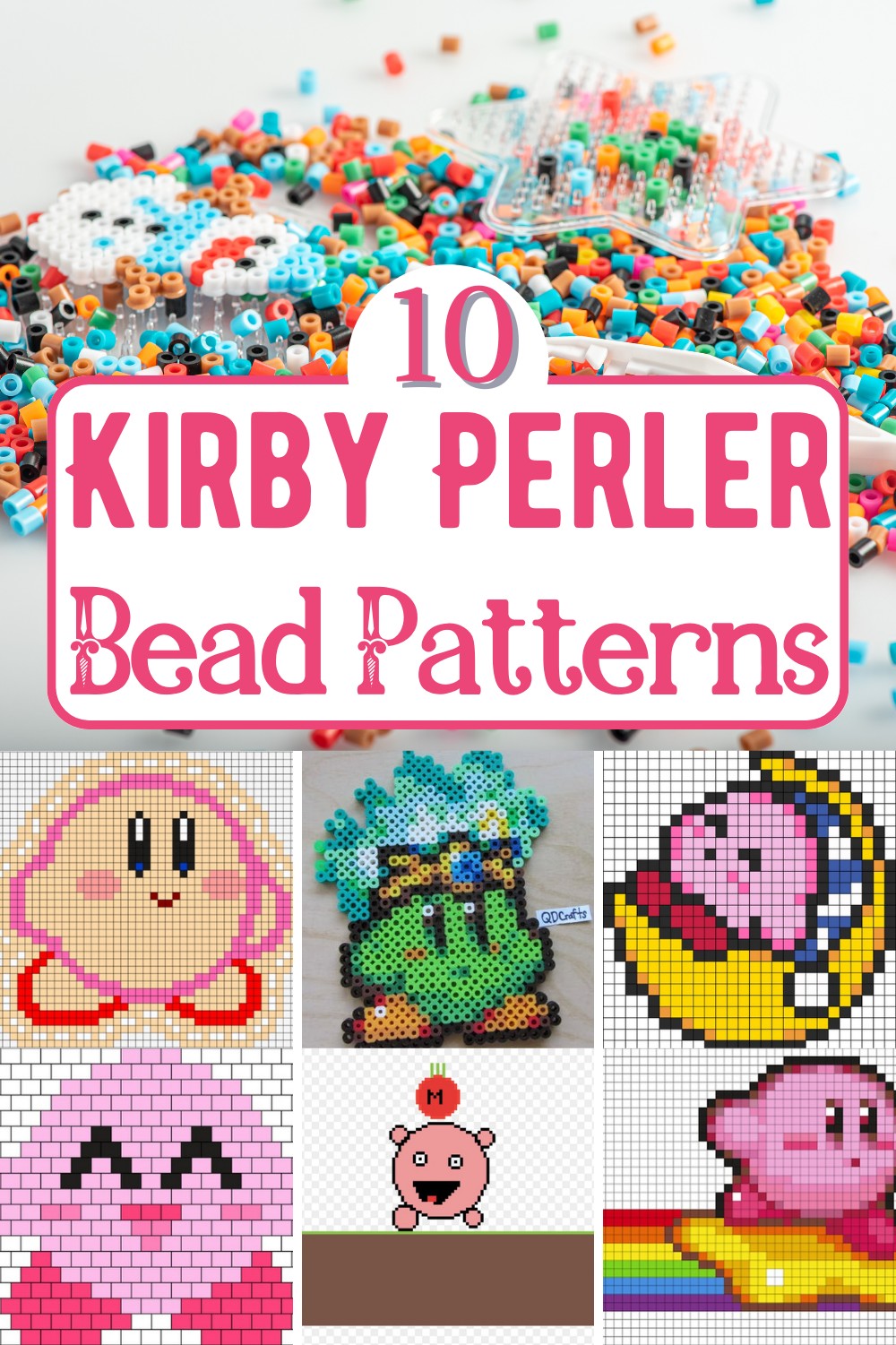 10 Kirby Perler Beads Patterns For Gaming Fans - DIY Crafts
