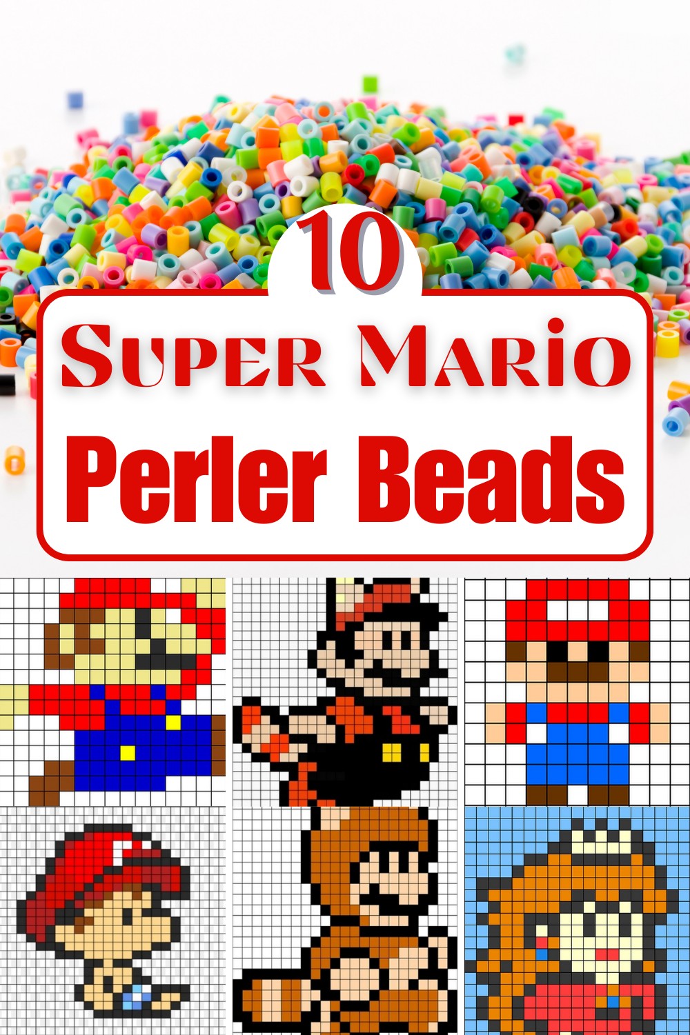 10 Super Mario Perler Bead Patterns Free