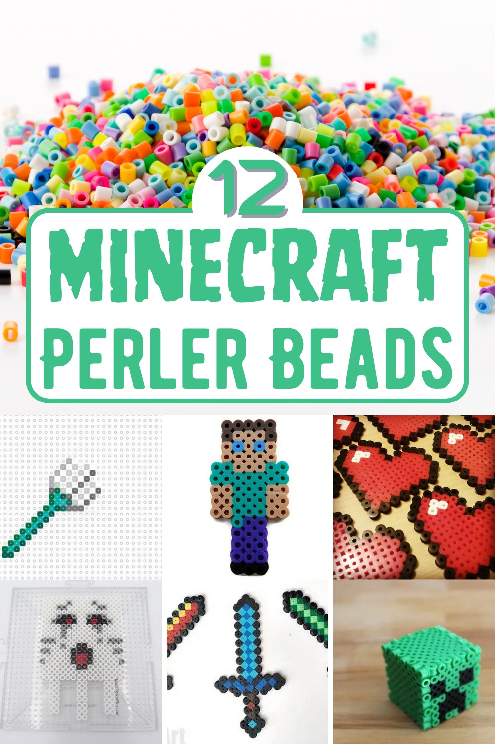 12 Minecraft Perler Bead Patterns