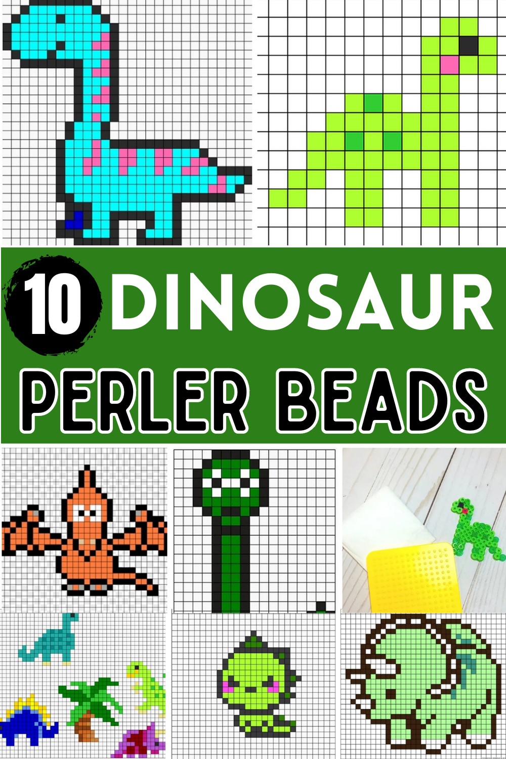 Dinosaur Perler Bead Patterns