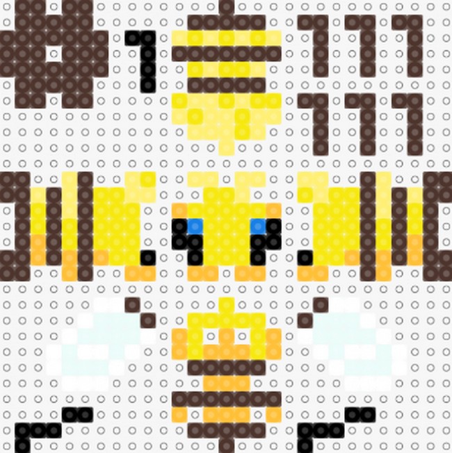 Minecraft Perler Bead Bee