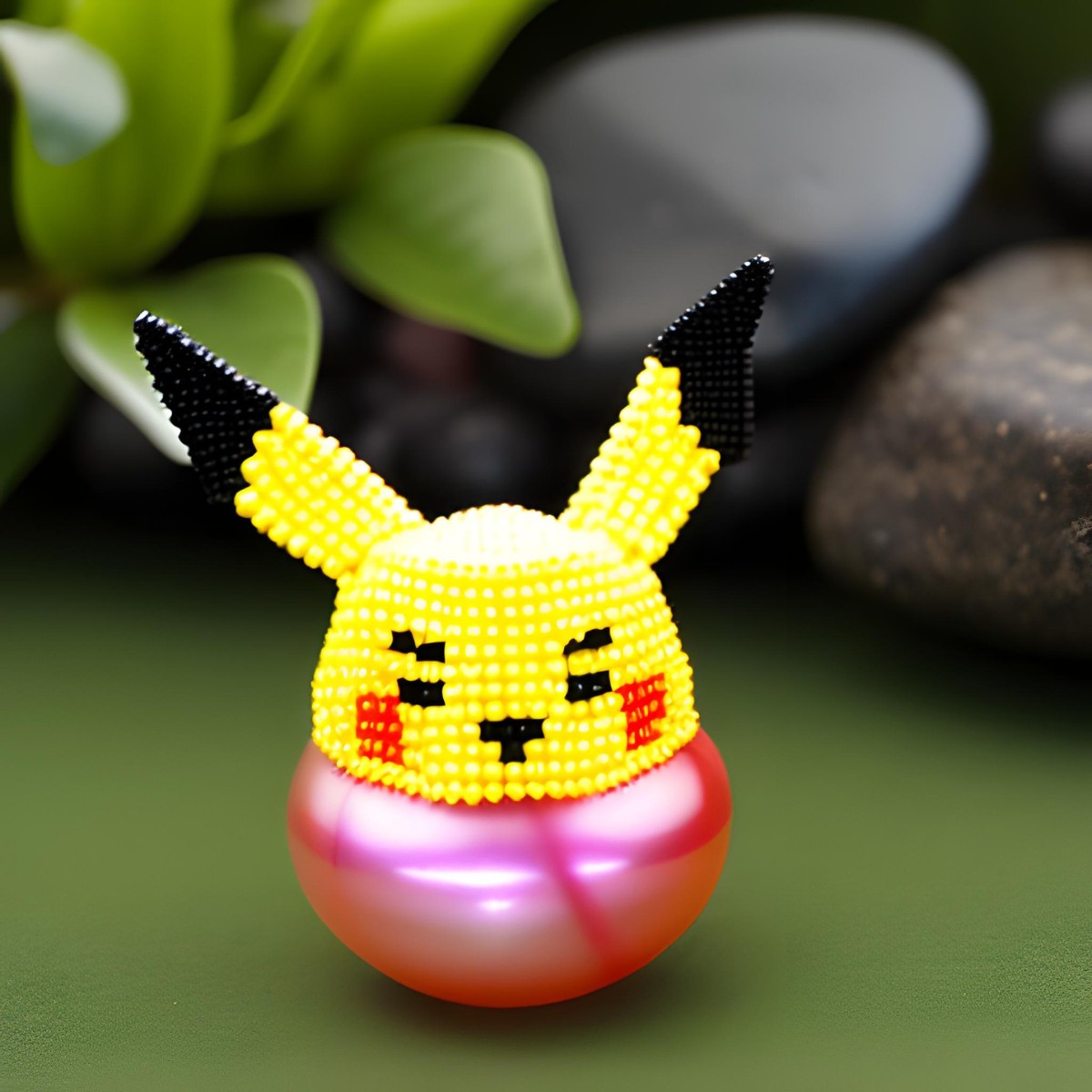pikachu head perler
