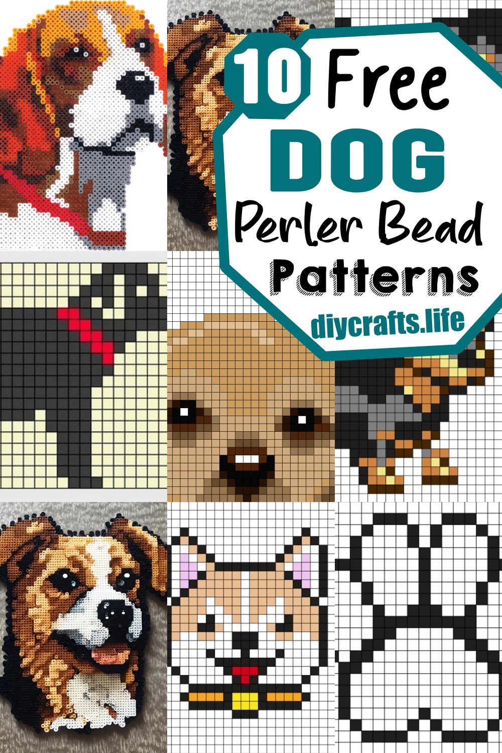 10 Dog Perler Beads Patterns Free
