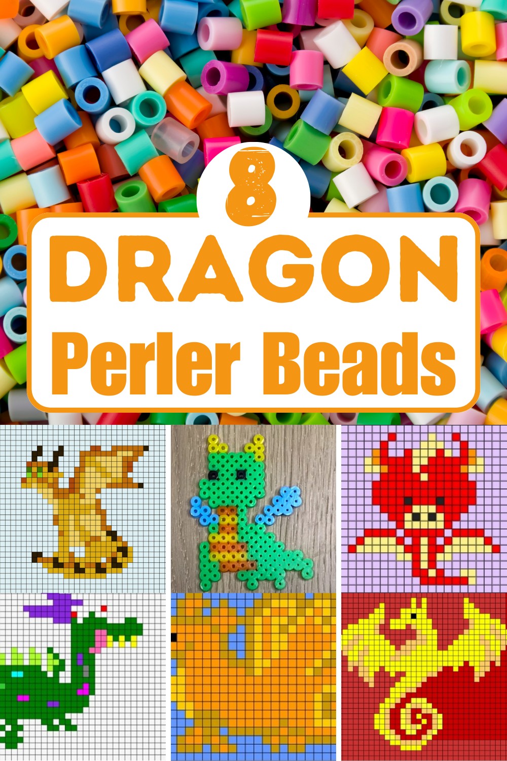 8 Dragon Perler Beads Patterns Free