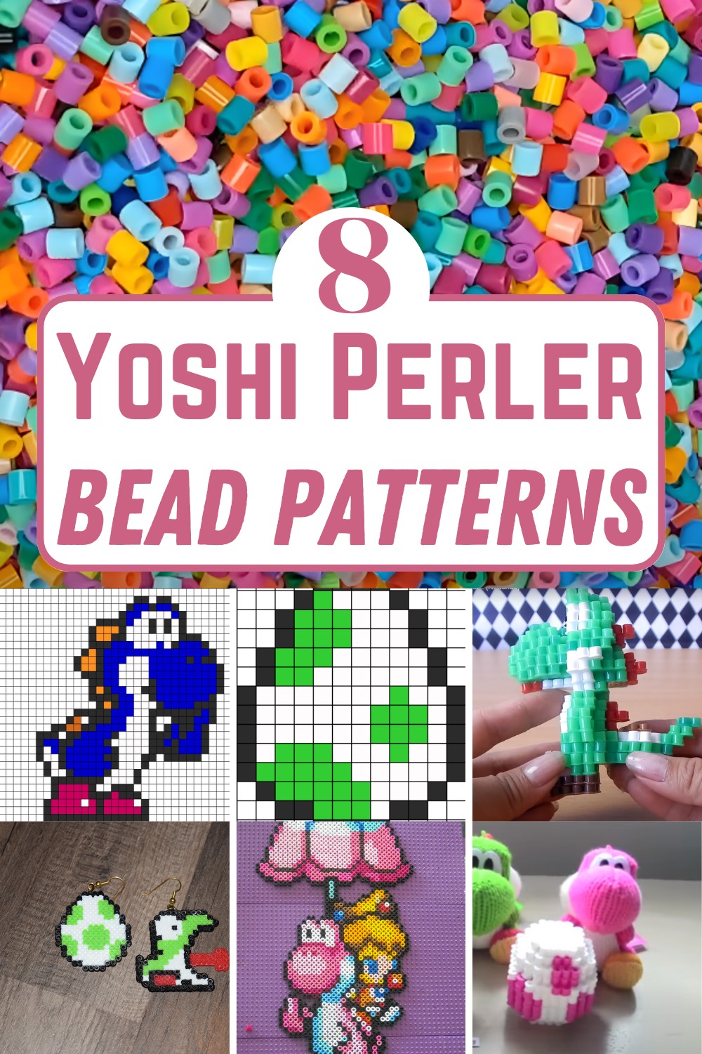 7 Nintendo Perler Bead Patterns, Characters And Designs - DIY Crafts