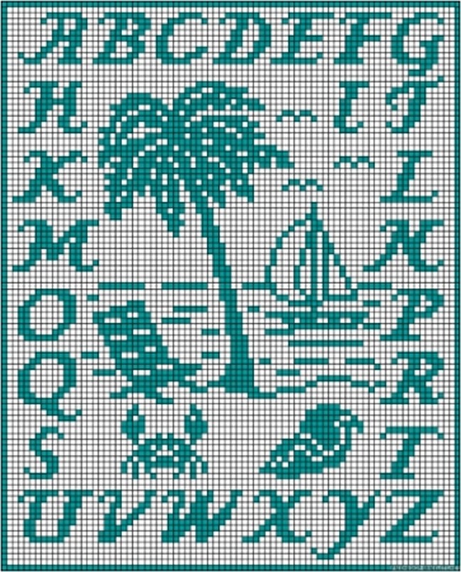 Perler Beads Letters In Beach Theme