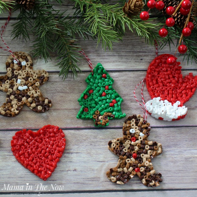 Easy Toddler Approved Perler Bead Ornaments
