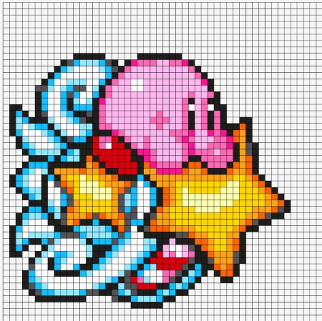 Kirby Among The Stars Perler Bead Pattern