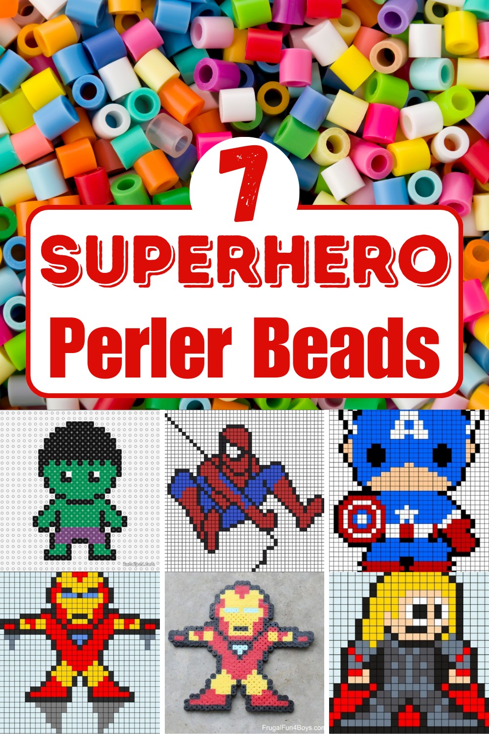 Superhero Perler Beads (Marvel & DC Patterns!) - DIY Candy